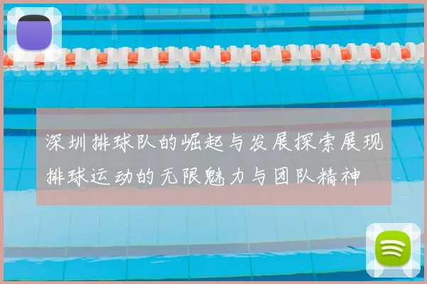 深圳排球队的崛起与发展探索展现排球运动的无限魅力与团队精神